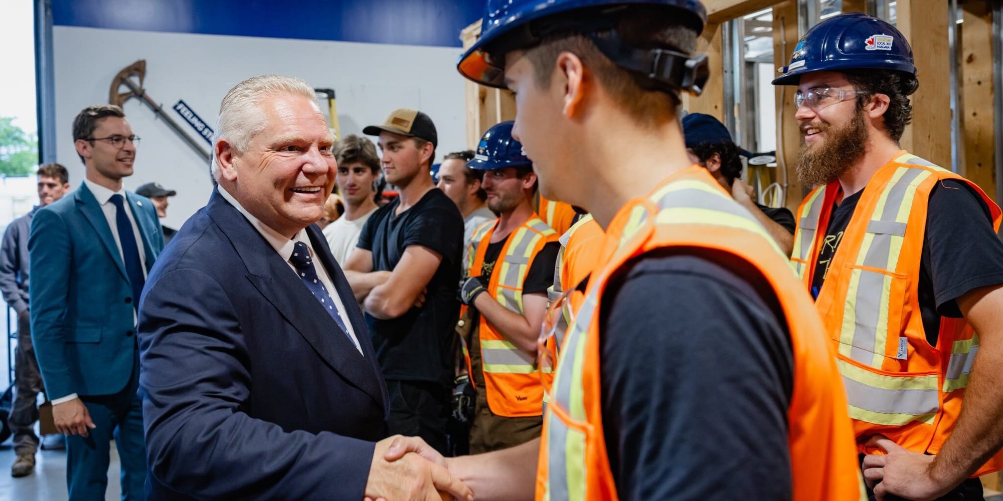 Doug Ford meeting with workers
