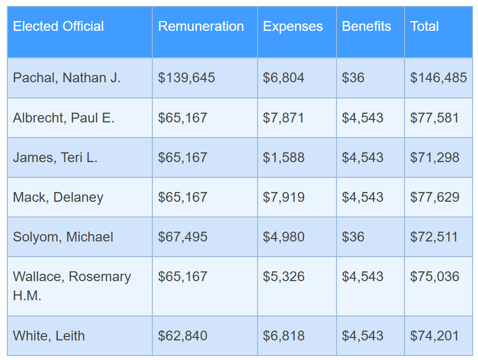 Langley City Council remuneration report