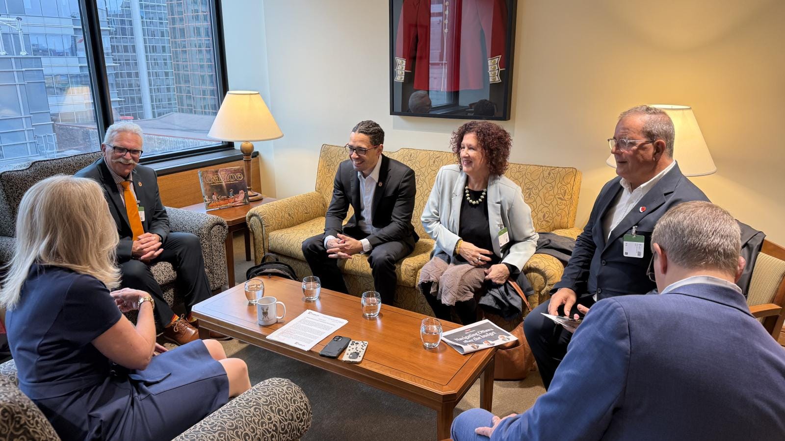 Langley City Council meeting with officials