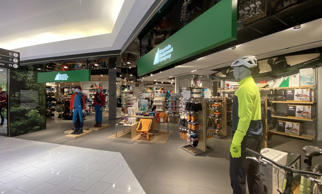 A photo of an inside storefront for Mountain Equipment Company